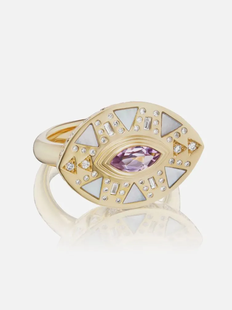 Cleopatra's Eye Cocktail Ring