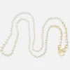 36" Double Wrap Pearl & Knife Edge Bead Foundation Necklace