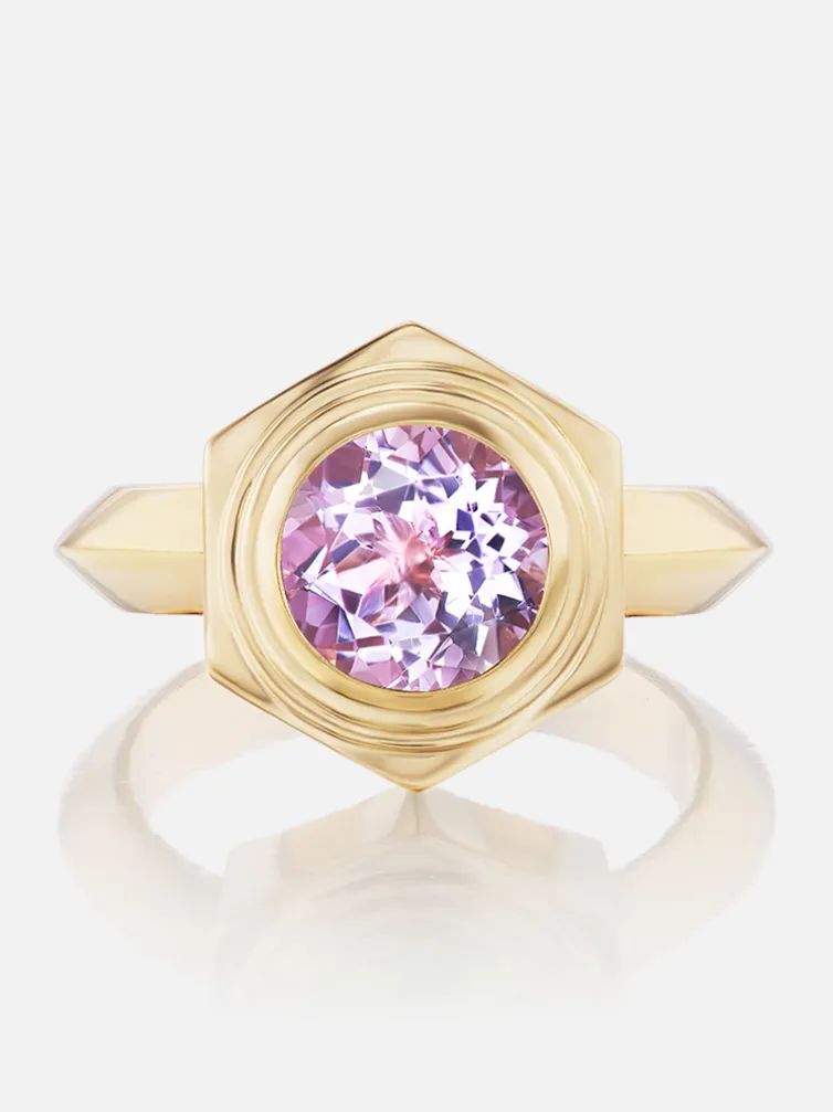 Hexed Amethyst Ring