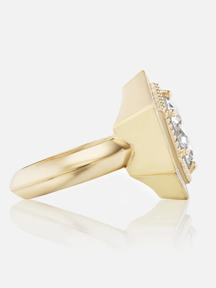 Hexed Baguette Ring