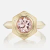 Hexed Morganite Ring