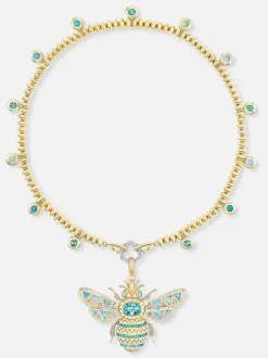 16" Knife Edge Bead Paraiba Opal Necklace