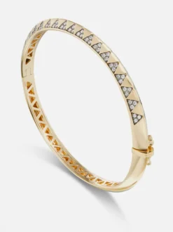Knife Edge Diamond Bangle