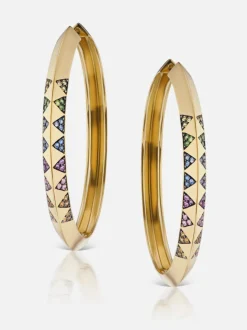 Knife Edge Hoop Earrings
