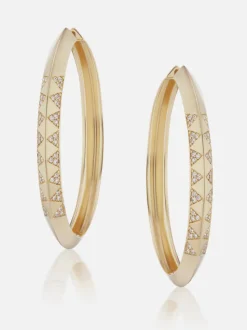 Knife Edge Hoop Earrings