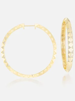 2" Knife Edge Hoops Diamond