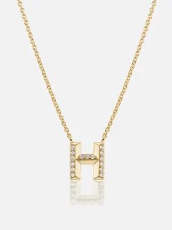 Knife Edge Initial Pendant Necklace