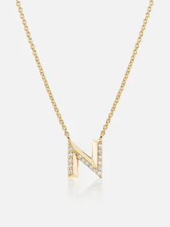 Knife Edge Initial Pendant Necklace