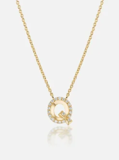 Knife Edge Initial Pendant Necklace