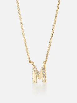 Knife Edge Initial Pendant Necklace