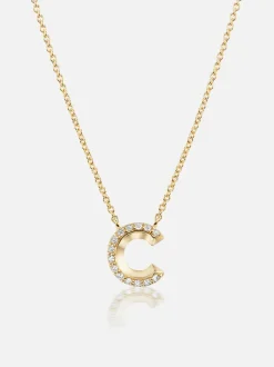 Knife Edge Initial Pendant Necklace