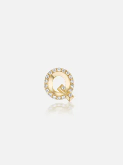 Knife Edge Initial Stud Earring