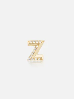 Knife Edge Initial Stud Earring