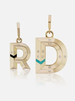 Knife Edge Letter Charms