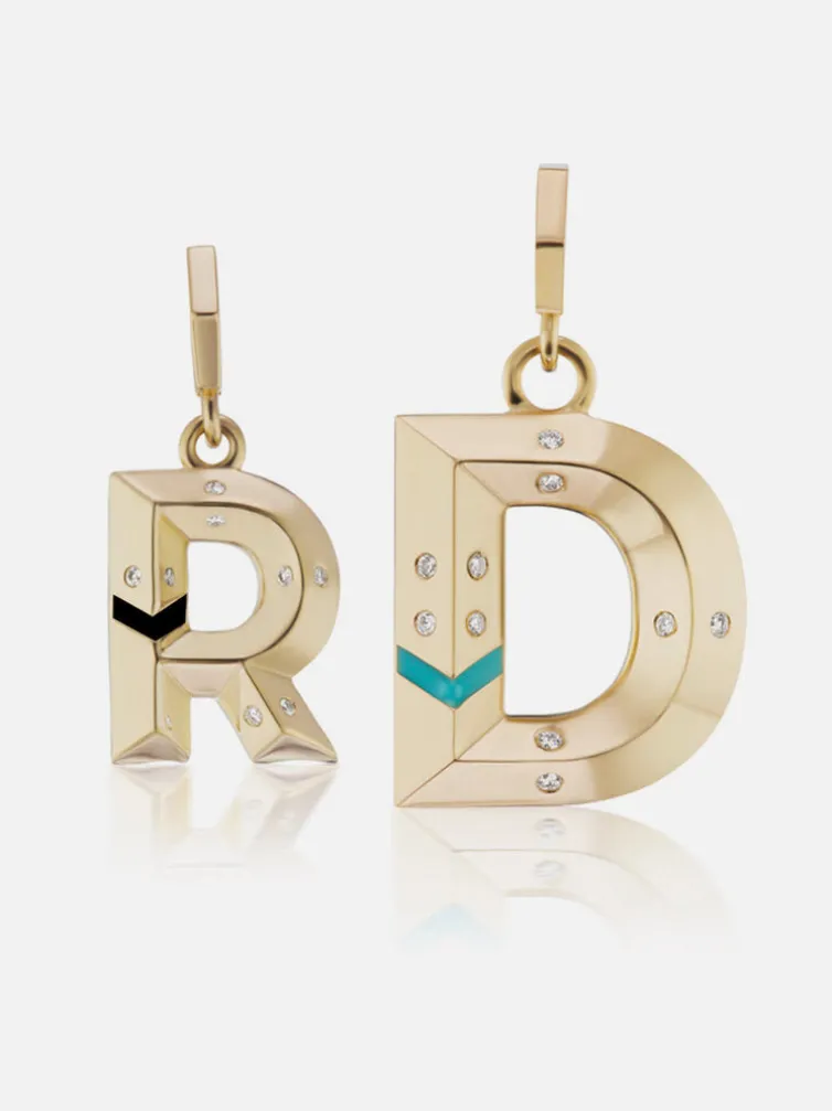Knife Edge Letter Charms