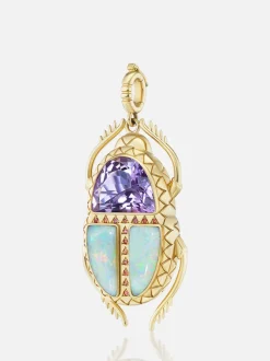 Major Scarab Pendant Amethyst Opal