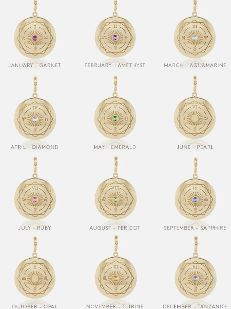 Major Sun Sign Medallion Pendant