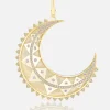 Major Textured Gold Moon Pendant
