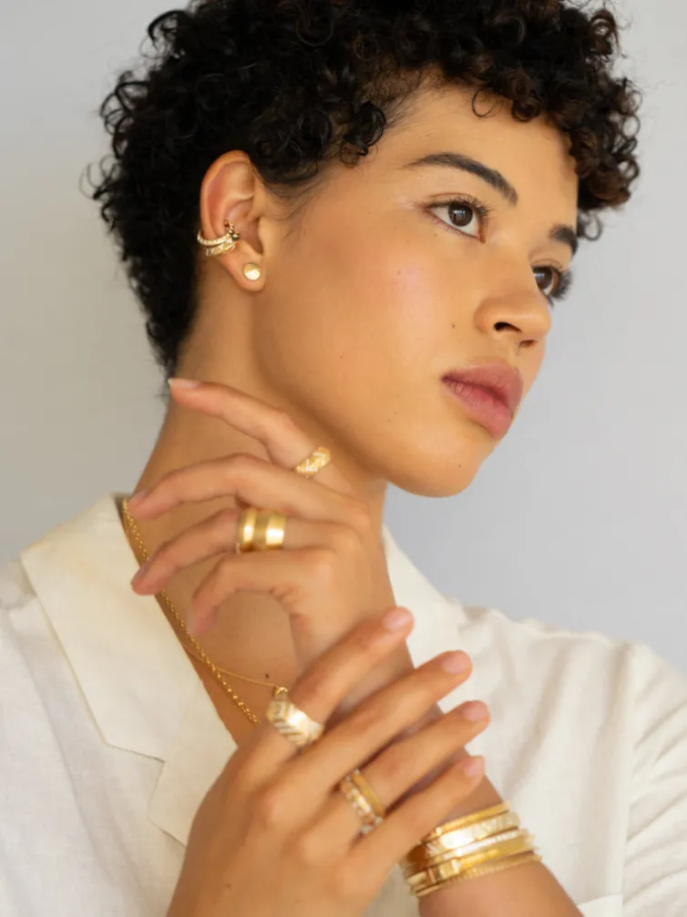 Masego Knife Edge Stud Earrings