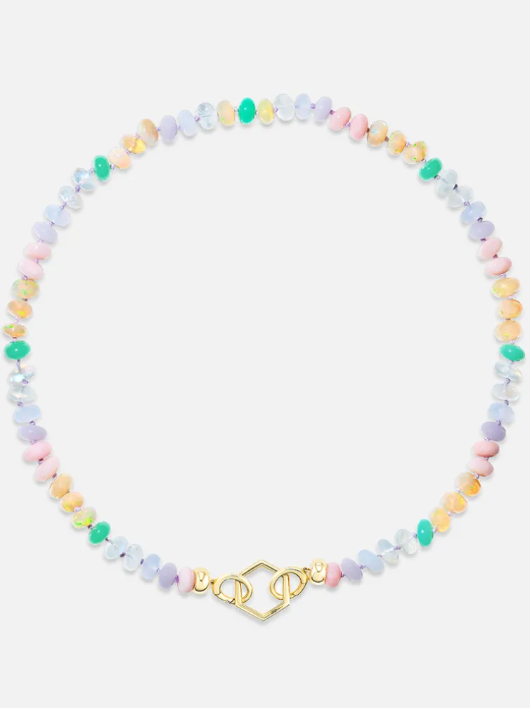 18" Open Bail Pastel Bead Foundation Necklace