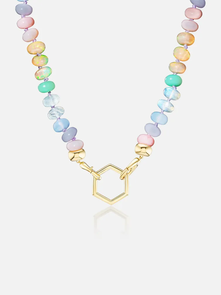 18" Open Bail Pastel Bead Foundation Necklace