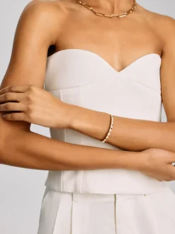Pyramid Stud Bangle in Rainbow