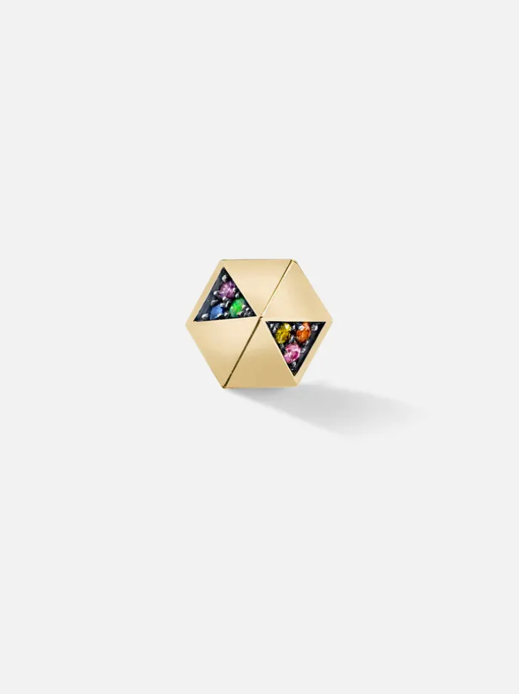 Pyramid Stud Earring Single