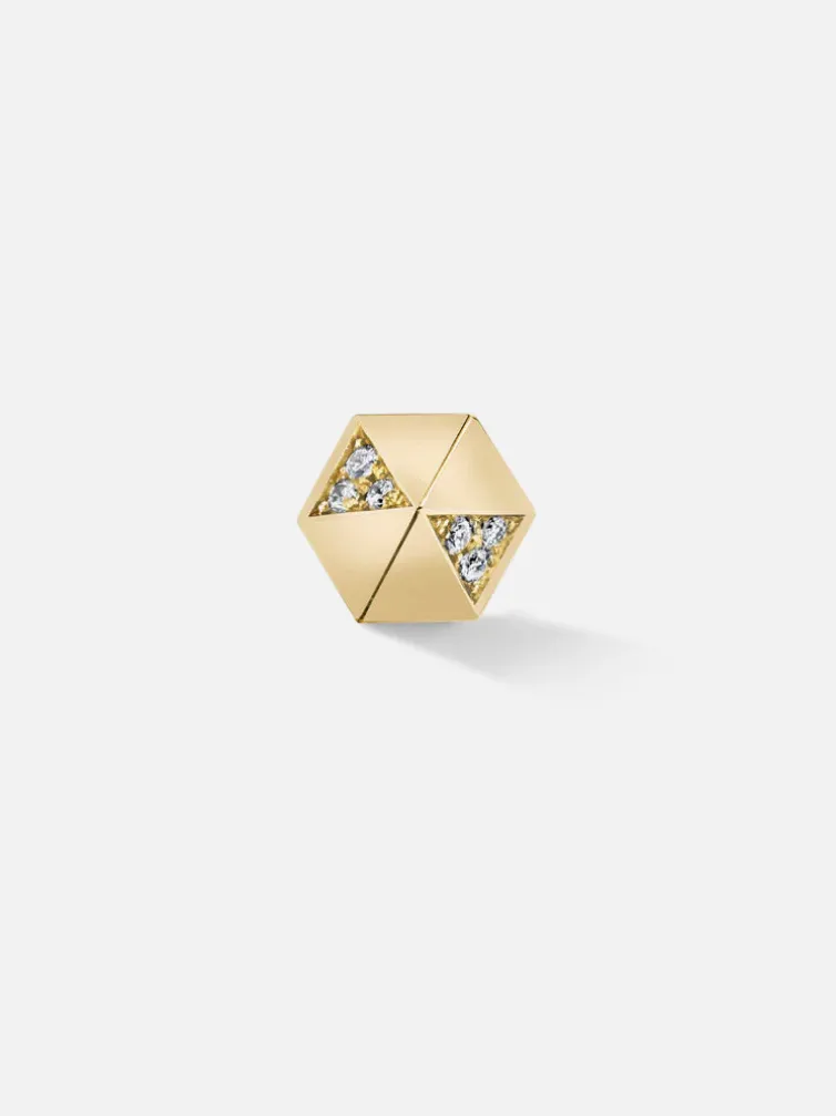 Pyramid Stud Earring Single