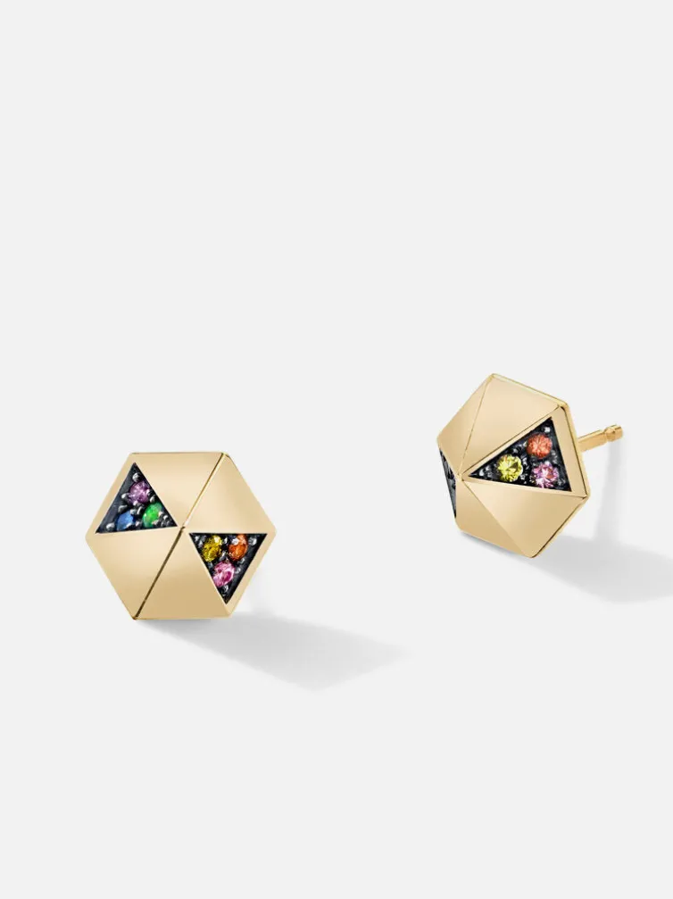 Pyramid Stud Earrings
