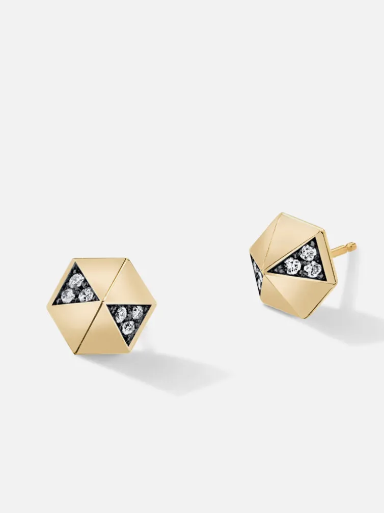 Pyramid Stud Earrings