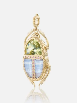Scarab Pendant Lemon Quartz