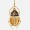 Scarab Pendant Smokey Topaz