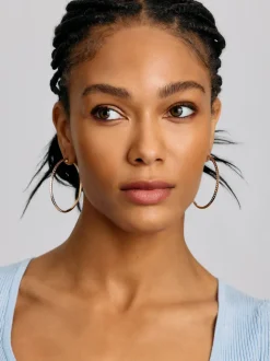 Skinny Talisman Hoop Earrings