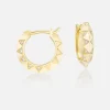 1/2" Skinny Talisman Hoops Diamond