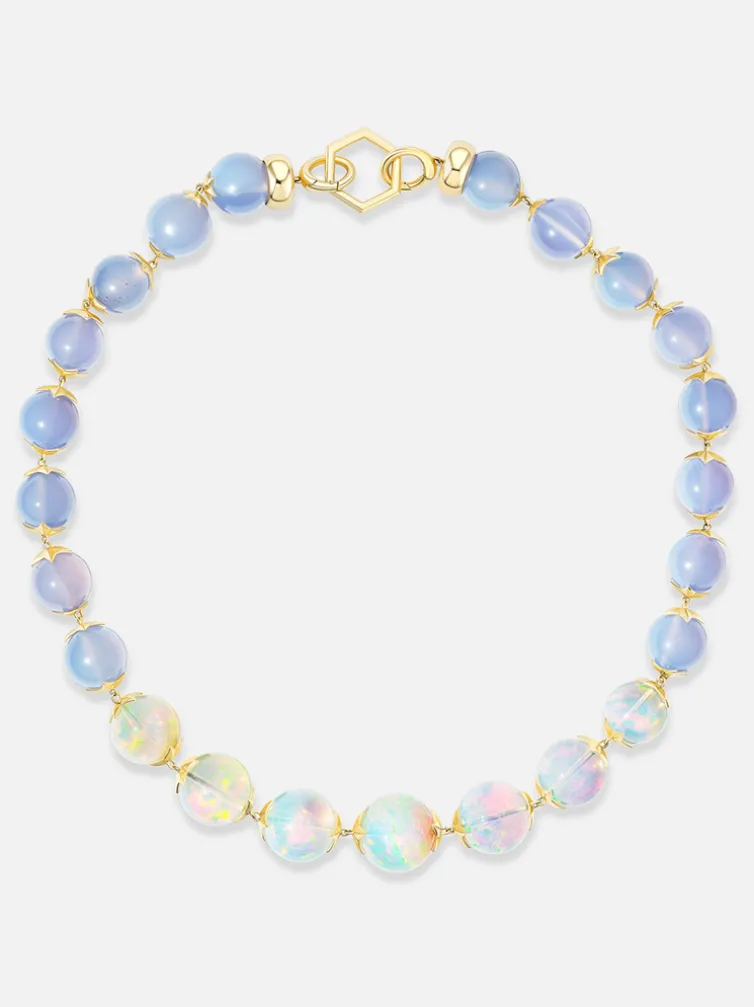 Star Cap Opal & Chalcedony Foundation Necklace