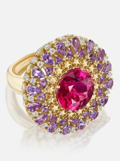 Supernova Rubellite Cocktail Ring