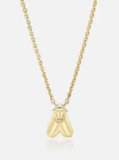 Tiny Fly Pendant Necklace