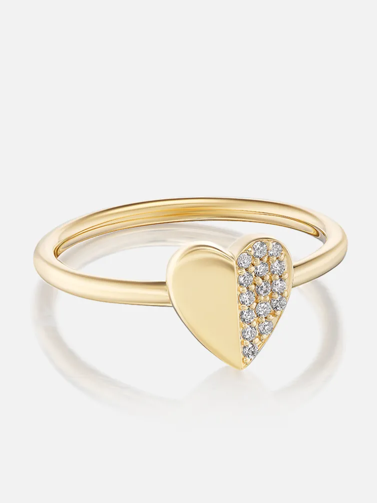 Tiny Heart Stacking Ring