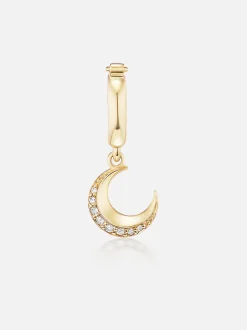 Tiny Moon Charm Pendant