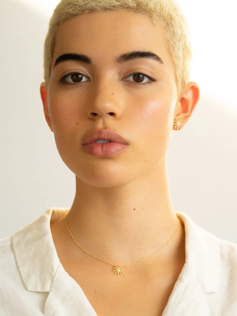Tiny Sunflower Studs