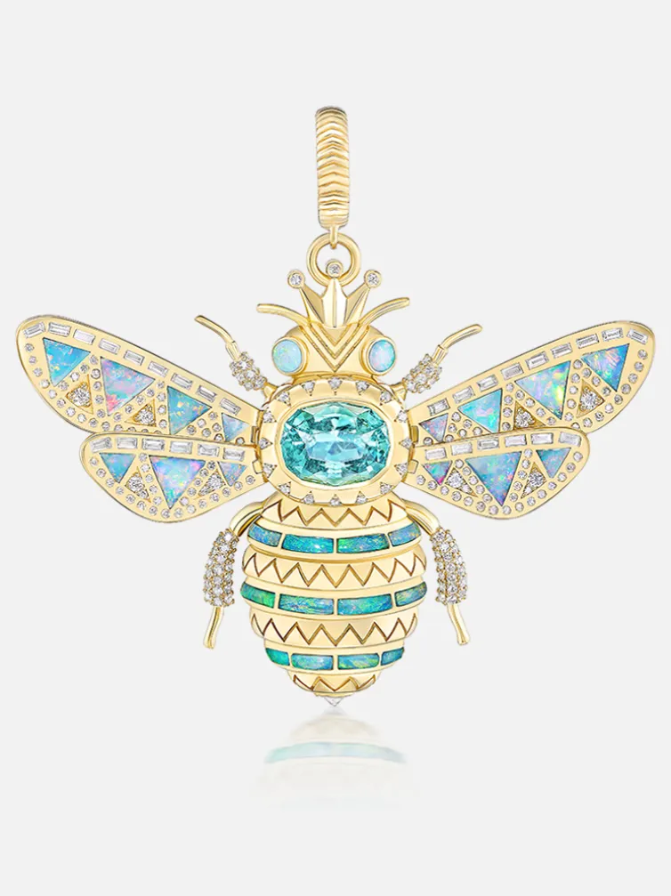 XL Queen Bee Pendant Paraiba Opal